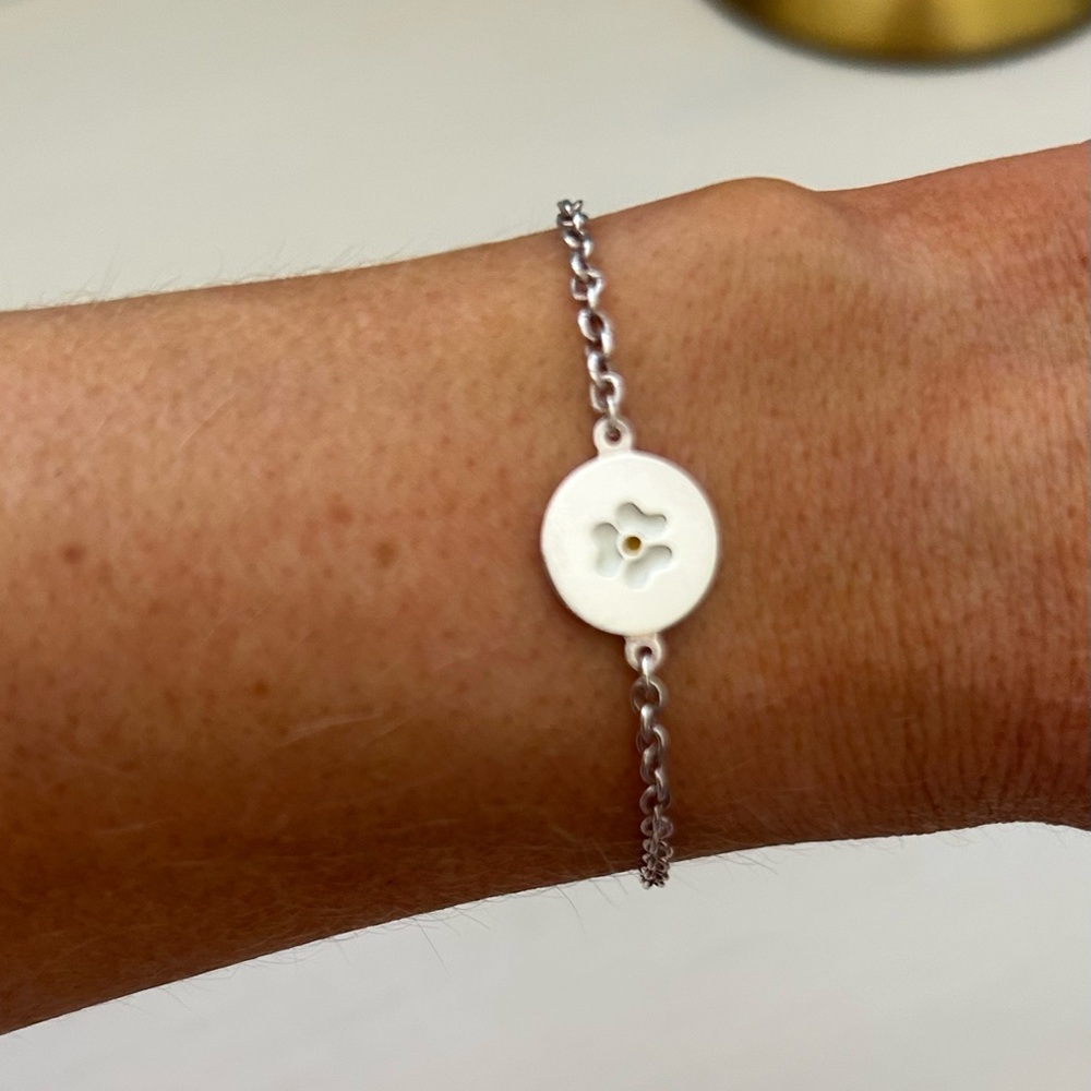 Tous Sterling Silver Flower Bracelet